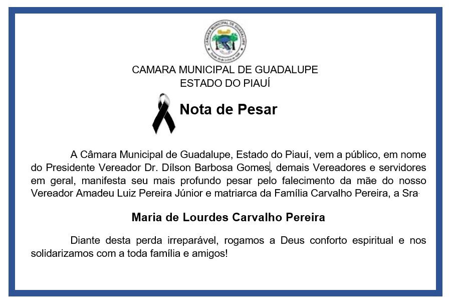 Nota de pesar